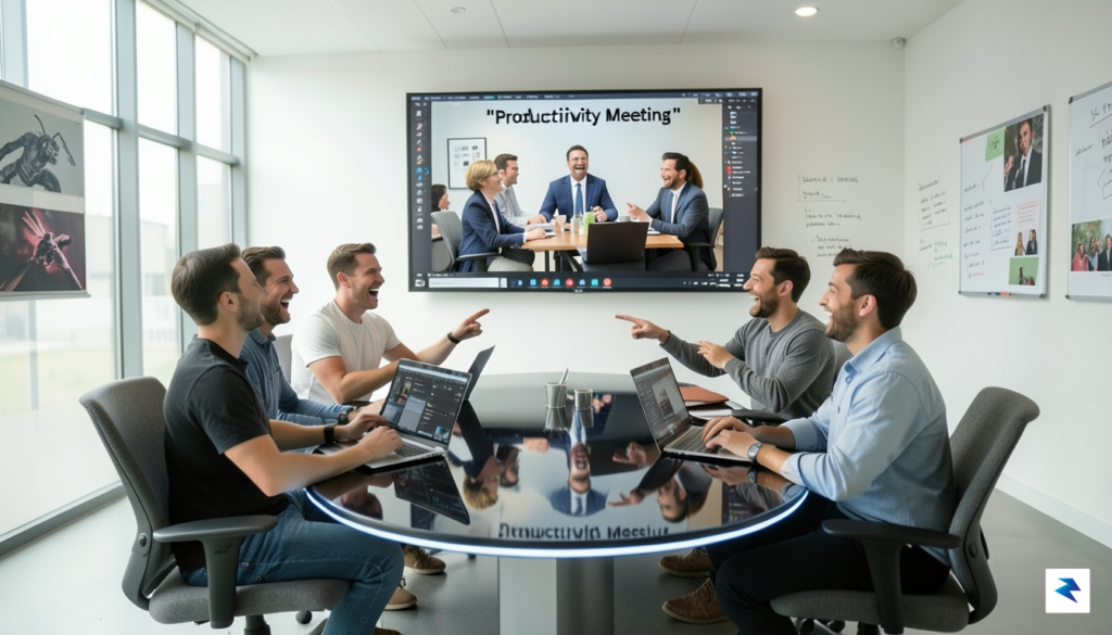 A modern, sleek office space where a diverse team of&hellip;