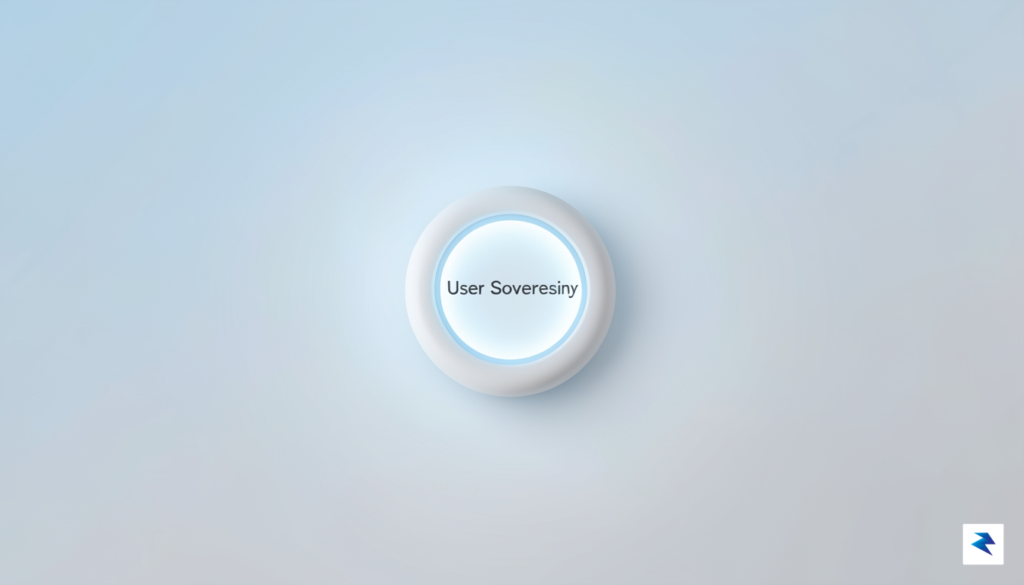 A conceptual digital illustration showing a clean, glowing interface toggle&hellip;