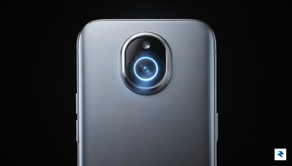 A sleek, close-up studio shot of a smartphone back panel&hellip;