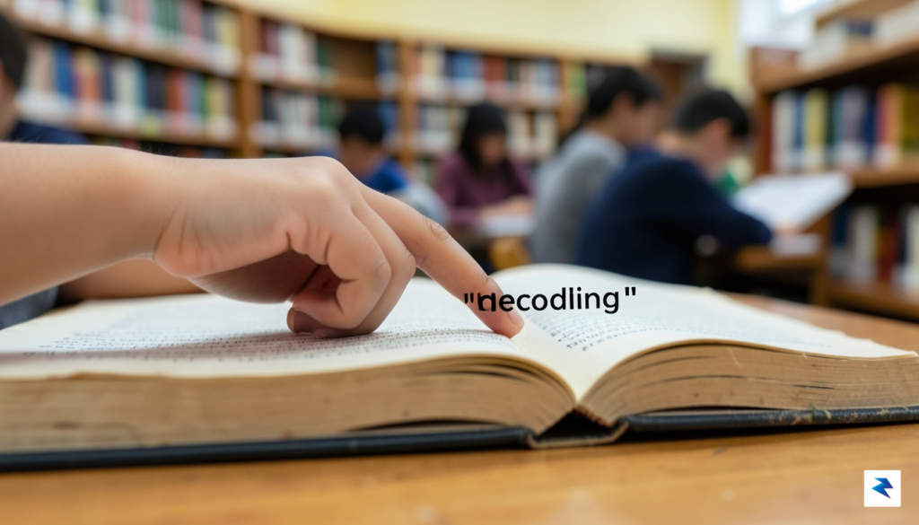 A close-up, high-quality photograph of a young student&rsquo;s hand pointing&hellip;
