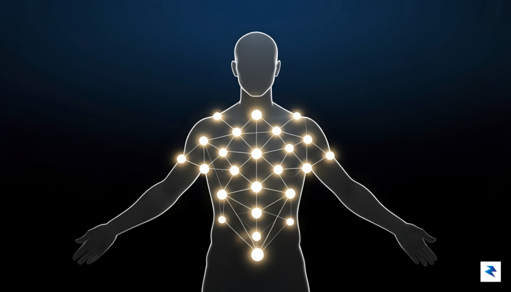 A conceptual digital art piece showing a human silhouette transforming&hellip;