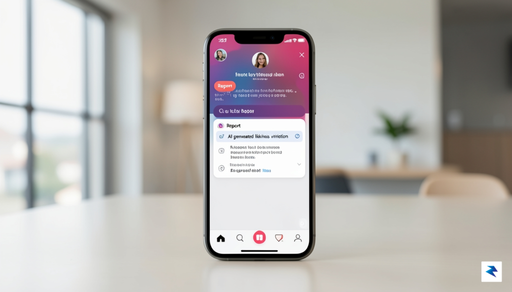 A smartphone screen displaying a user-friendly TikTok interface with a&hellip;