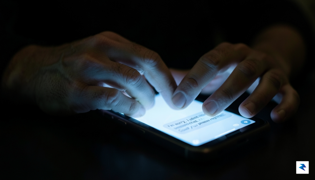 A close-up, high-contrast photograph of a person&rsquo;s hands trembling while&hellip;