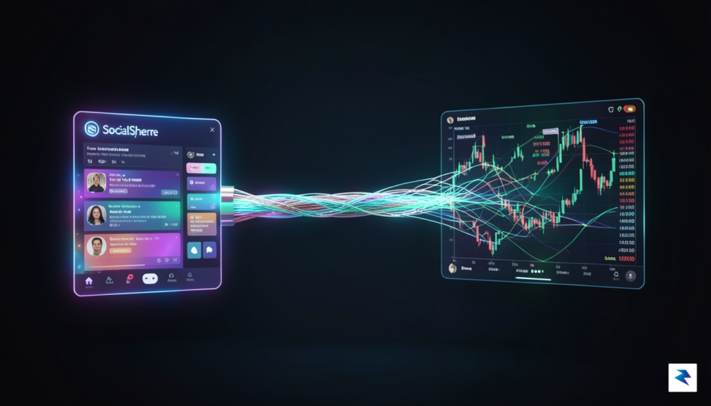 A conceptual digital illustration showing a high-speed fiber optic cable&hellip;