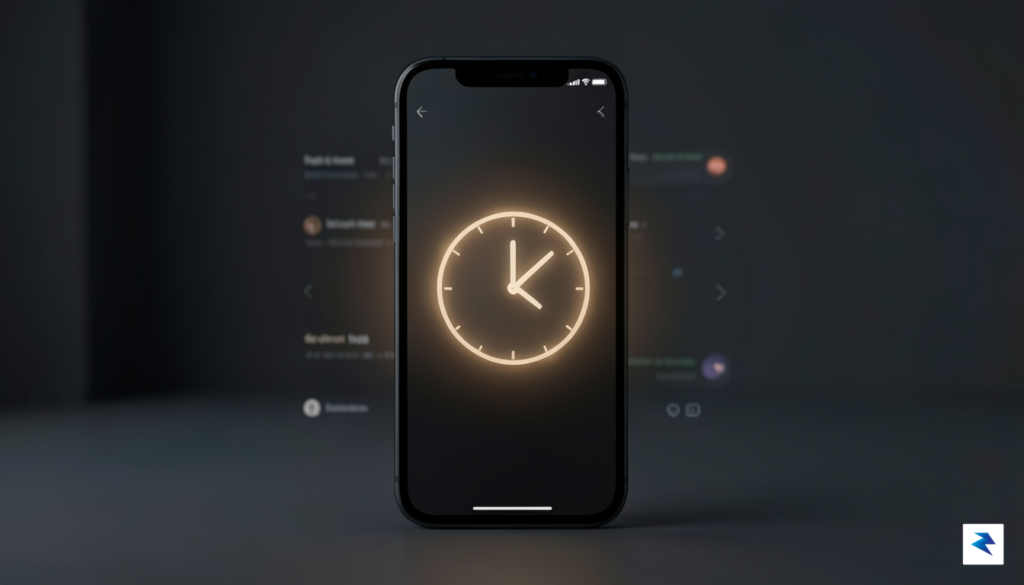 A conceptual digital illustration of a sleek smartphone interface transitioning&hellip;