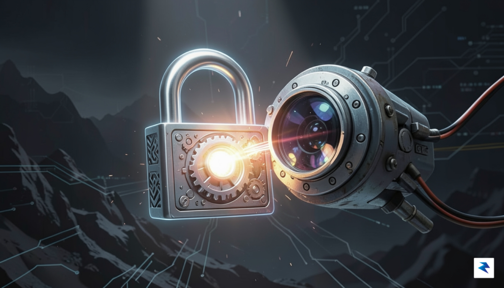 A digital illustration showing a glowing, secure padlock icon being&hellip;