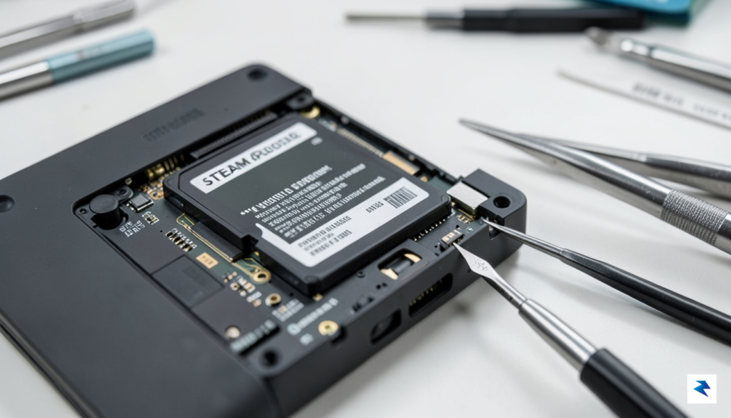 A high-resolution, close-up photograph showing the internal components of a…