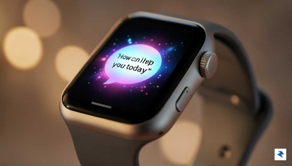 A close-up shot of an Apple Watch Series 10 display…