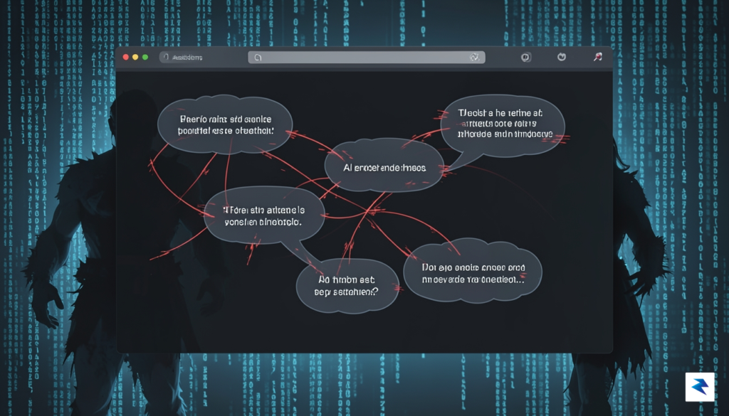 A digital illustration showing a web browser interface with AI&hellip;