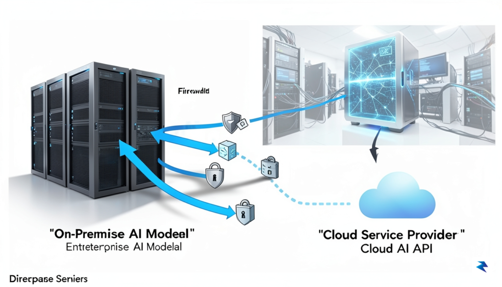 A detailed diagram showing data flowing from enterprise servers directly&hellip;