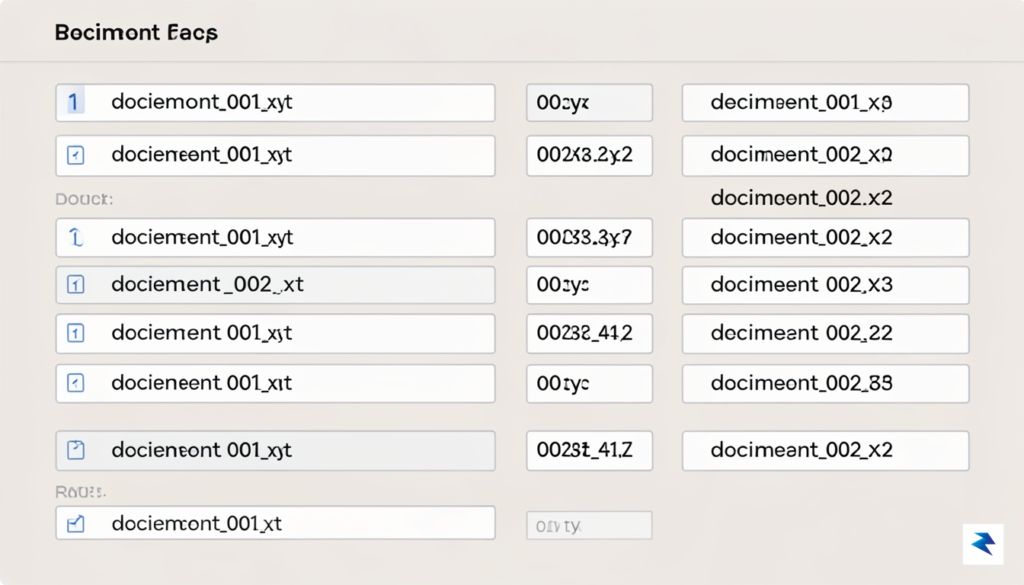 A digital illustration showing a sequence of files being renamed…