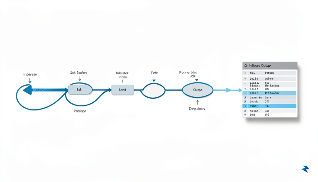 A conceptual diagram showing a data stream entering a bash…