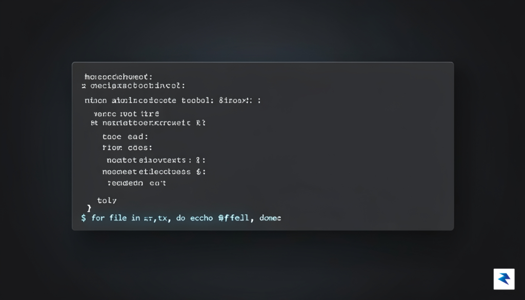 A minimalist, high-contrast terminal window showing clean white code against…