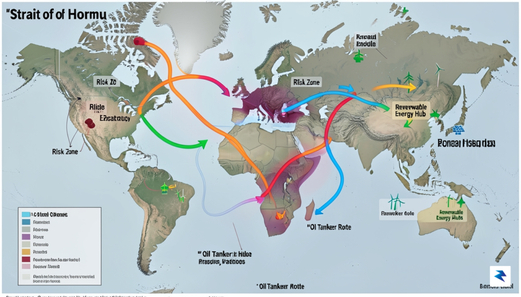 A complex infographic showing global oil tanker routes through the…