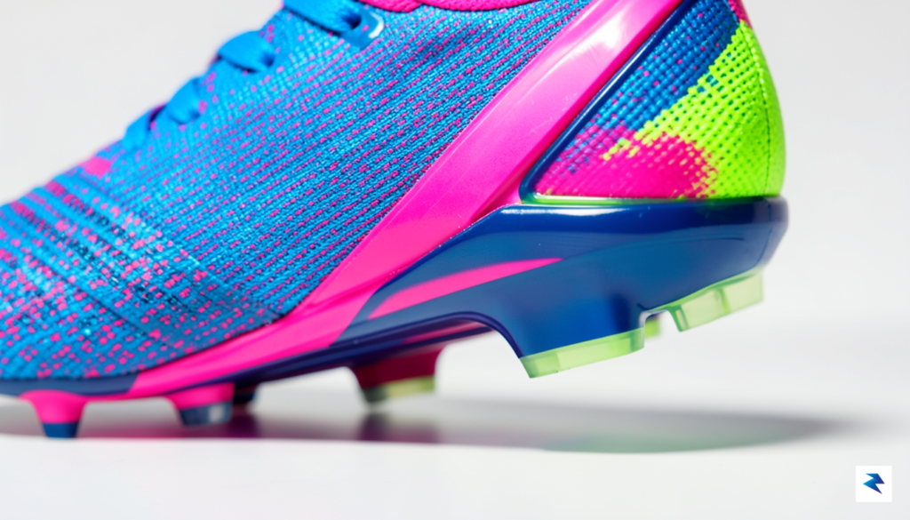 A close-up, high-resolution shot of a modern, neon-colored synthetic soccer&hellip;