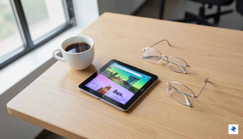 A high-resolution, top-down photograph of a Kobo Libra Colour e-reader&hellip;