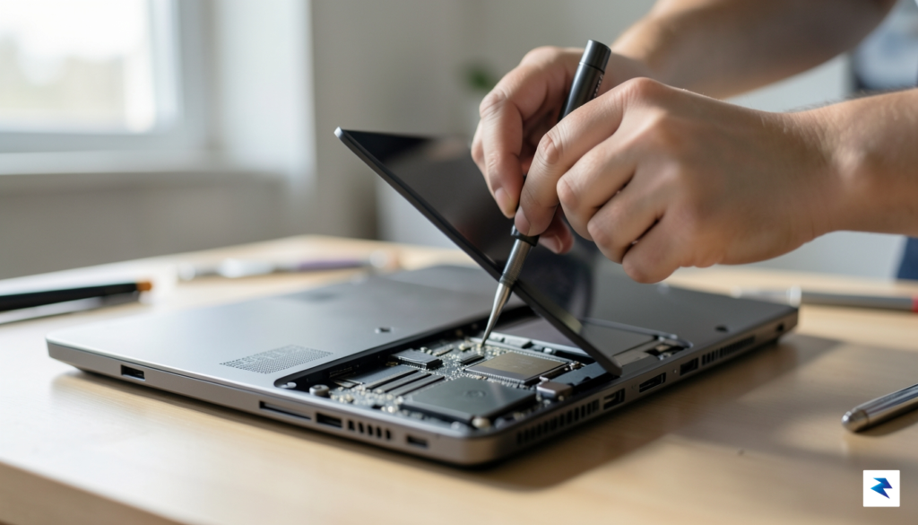 A close-up, high-resolution photo of a person using a screwdriver&hellip;