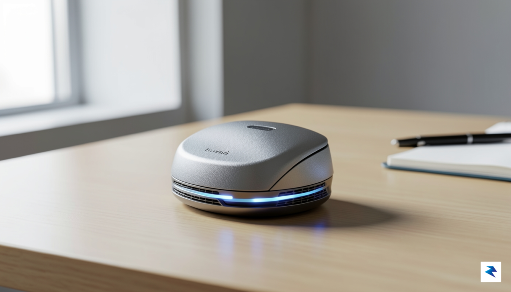 A close-up, high-resolution shot of the Kuxiu D5 charging dock…