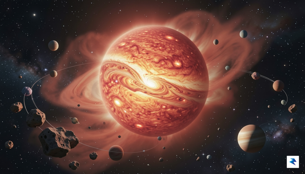 An artist's rendition of a G-type main-sequence star transitioning into&hellip;