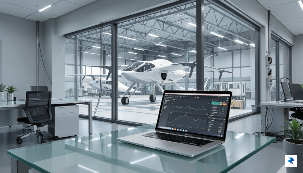 A detailed digital illustration showing a clean, modern aerospace engineering&hellip;