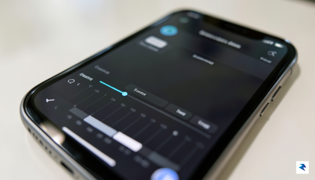 A close-up view of an iPhone screen displaying a sophisticated,…