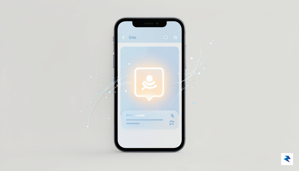A conceptual digital illustration showing a smartphone screen with a&hellip;